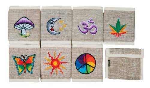Hemp Wallet Embroidery