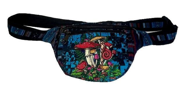 HF-130 • Many Mushrooms 3 Zip Fanny Pack