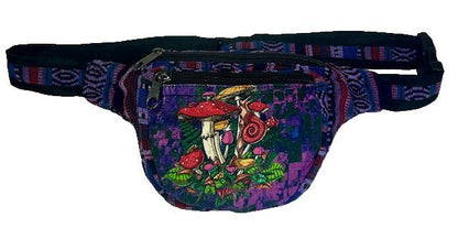 HF-130 • Many Mushrooms 3 Zip Fanny Pack